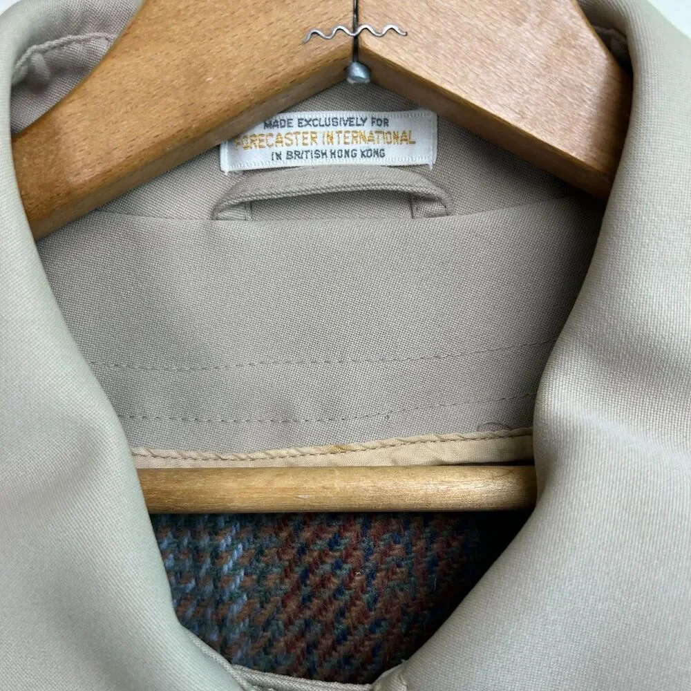 Vintage 1970s Forecaster of Boston Lined Trench Coat Made in British Hong Kong - Picture 9 of 10